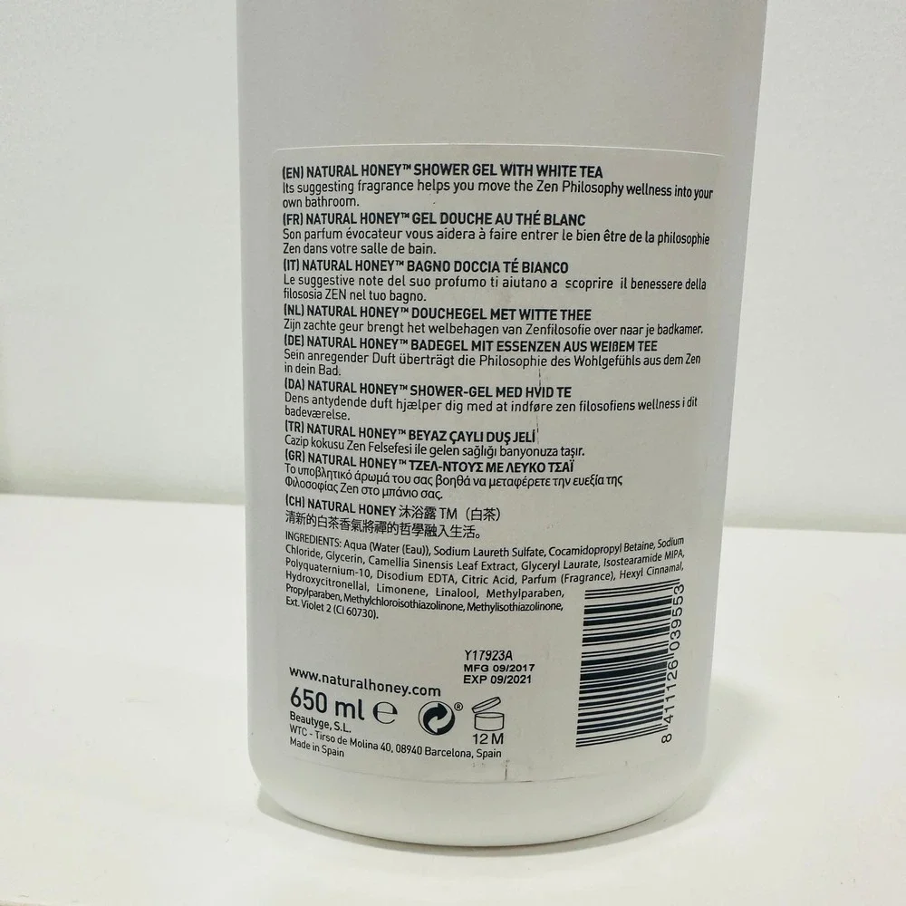 Revlon Natural Honey Zen Shower Gel White Tea Extract 21.97 fl oz 650ml Spain